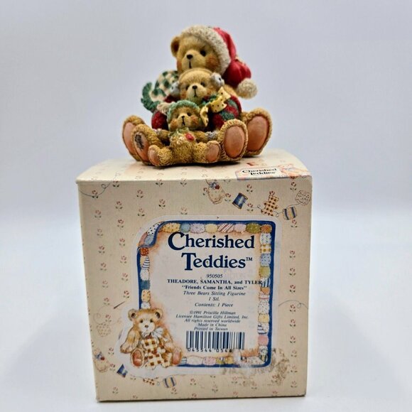 Cherished Teddies Theodore Samantha Tyler Friendship Weathers All Storms Figure - Picture 2 of 9